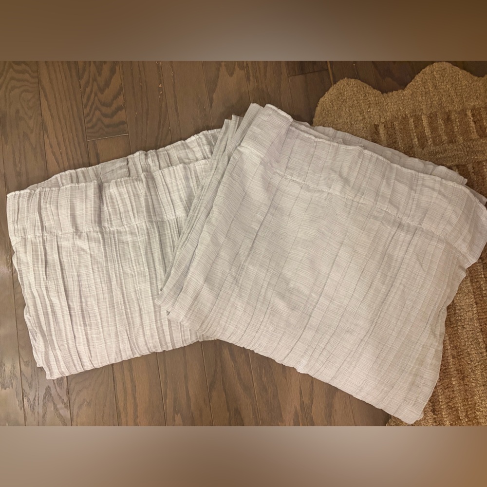 Set of 2 Dusty blue curtain panels- 96 inches